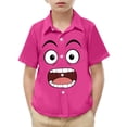 thumbnail image 2 of Piuwrlz 3 Years Boys Short polo Sleeve Toddler Funny Graphic Shirts Tops Pocket Pullover T Shirts Hot Pink Size 3 Years, 2 of 9
