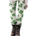 thumbnail image 5 of St Patricks Day Leggings for Women Casual Stretch Slim Fit Fashion Printed Fitness Workout Yoga Pants (S, White), 5 of 9