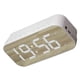 thumbnail image 5 of Reloj despertador digital con altavoz Bluetooth y espejo con pantalla digital para dormitorio y oficina, color blanco, 5 of 12