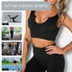 thumbnail image 3 of TFixol Conjunto deportivo para mujer Tops cortos acanalados Almohadilla extraíble Cintura alta, 3 of 8