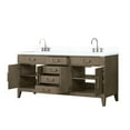 thumbnail image 3 of 72 In. W X 22 D Grey Oak Double Bath Vanity With Marble Top & Faucet - Soft Close, Ample Drawer Space Sealed And Cabinet, 3 of 4