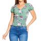 thumbnail image 1 of Blusa Mujer Top Con Resorte Flores Moda Casual Verde verde CH, 1 of 5