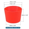 thumbnail image 2 of Uxcell Cup Silicone Covers Heat Resistant Protective Anti-Slip 2pcs Red, 2 of 5