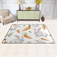 thumbnail image 3 of Carpet Mat with Memory Foam Ultra-Soft and Non-Slip Area Rug 60"x39" Cute Watercolor White Bunnies, 3 of 7