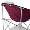 thumbnail image 2 of Core Equipment Oversized Padded Round Moon Outdoor Camping Folding Chair, Wine, 2 of 7