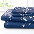 thumbnail image 3 of Collections Etc 4-Piece Foliage Bed Sheets and Pillowcases Set | Graceful Branch Design | Fitted Sheet, Flat Sheet, Pillowcases | Machine Wash, Polyester, 3 of 3