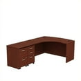 thumbnail image 1 of Series C 60W Bow Front L Desk with Drawers in Mahogany - Engineered Wood, 1 of 1