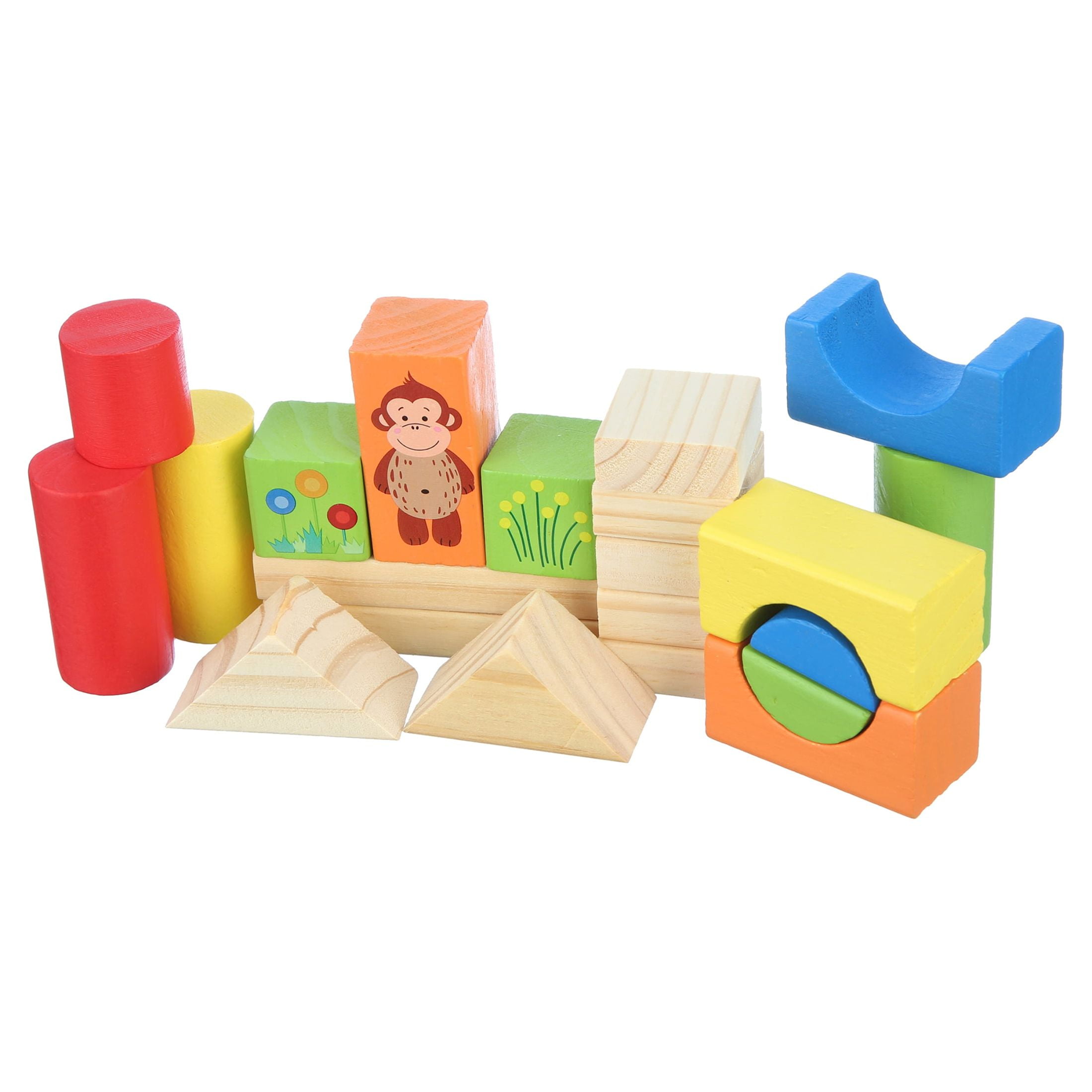 Spark Create Imagine Wood Building Blocks, 150 Pieces, Baby and Toddler Toys  (图5) Spark Create Imagine Wood Building Blocks, 150 Pieces, Baby and Toddler Toys  (图5)