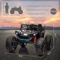 thumbnail image 4 of EastVita 24V Ride on Car with ,Extra Large 2 Seat 20.5" Wide Ride on Toys UTV, 4WD Power EVA Wheels Vehicle Metal Suspension,LED Lights,Mp3 ,Horn,Black, 4 of 15