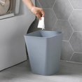 thumbnail image 4 of Rubbish Bin Large Opening No Lid Strong Loading Simple Style Square Kitchen Bathroom Living Room Striped Trash Can for Car, 4 of 12