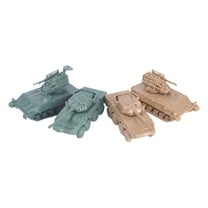Kokiya 4 Pieces 1/144 Scale Armored Tank Model Building Model Kits Puzzle Miniature for