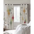 thumbnail image 4 of Colorful Diamond Kitchen Curtains Modern Geometric Middle Century Beige Retro Cafe Short Curtains for Bathroom Blackout Window Curtain Small Window Treatment Drapes for Bedroom Living Room 52"x45"x2, 4 of 9