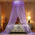 thumbnail image 1 of Bed mosquito net, mosquito net, large mosquito net, suitable for single bed, double bed mosquito net (purple), 1 of 5