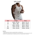 thumbnail image 4 of Camisa sin mangas para hombre, cuello redondo, camiseta muscular, entrenamiento, Color puro, Top deportivo de corte entallado, 4 of 4