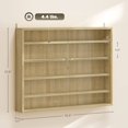 thumbnail image 2 of SSyao 5-Tier Level Display Cabinet Case W/ 2 Glass Doors Adjustable Shelves, Oak, 2 of 11