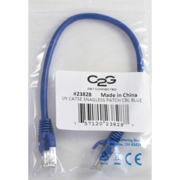 C2G 14ft Cat5e Snagless Unshielded (UTP) Ethernet Network Patch Cable - Blue