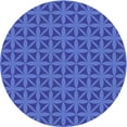 thumbnail image 1 of Ahgly Company Machine Washable Indoor Round Transitional Blue Ribbon Blue Area Rugs, 5' Round, 1 of 7