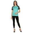 thumbnail image 5 of Inkmeso Womens Raglan Short Sleeve T-Shirt Regular Fit Casual Solid Basic Tee T-Shirts, 5 of 7