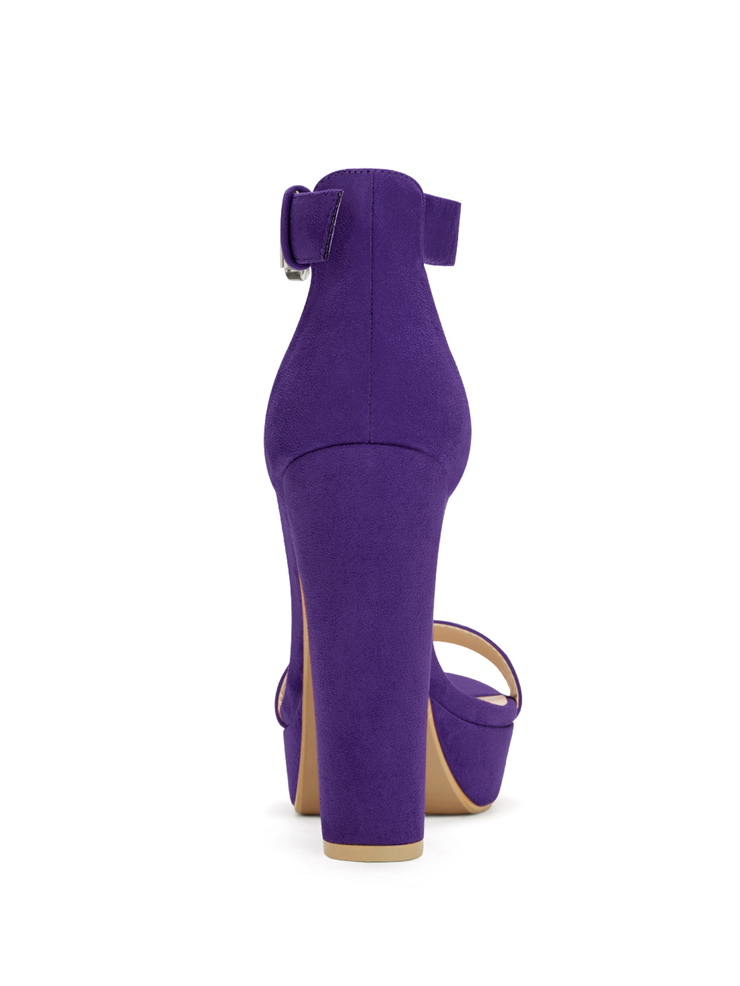 DARING DIVA Women's Platform High Chunky Heel Sandals Purple US 10.5/UK 8.5/EU 41