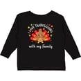 thumbnail image 3 of Inktastic I Love Thanksgiving with My Family-happy Turkey Boys or Girls Long Sleeve Toddler T-Shirt, 3 of 5