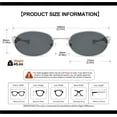 thumbnail image 6 of Retro Oval Sunglasses for Women Men 70s Trendy Sardine Sun Glasses  Metal Frame Shades UV400 Protection, 6 of 6