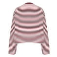 thumbnail image 4 of yillto Women Long Sleeve Shirts Striped Crew Neck Basic Slim Tee Pullover Casual Stretchy Loose Tops, 4 of 6