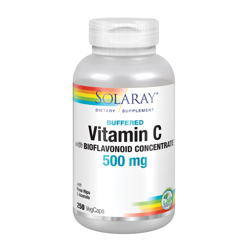 Solaray Vitamin C w/ Bioflavonoid Complex 500mg Buffered for Easy