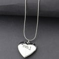 thumbnail image 4 of Collar con foto de corazón abierto, medallón, dijes, recuerdo Plata, 4 of 9