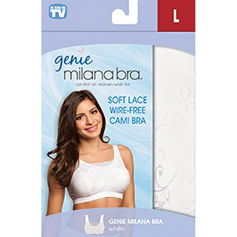 Milana Bra by Genie Bra Size 24-26 (US size 2X) White & BRAND NEW