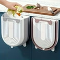 thumbnail image 3 of Space-Saving Foldable Trash Can with Cabinet Hook - Modern, Compact Design for Kitchen & Bathroom - Durable Plastic, No Power Needed, 3 of 9