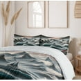 thumbnail image 5 of Ambesonne Nautical Duvet Cover Set, Sailing in Abstract Ocean, King, Petrol Blue Red Blue Grey, 5 of 6