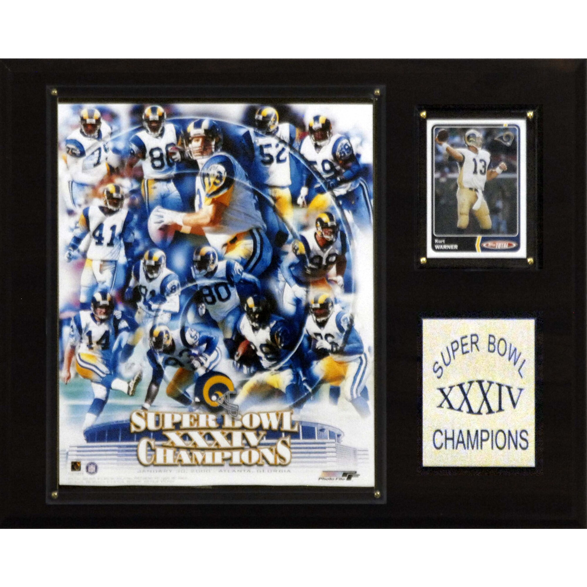 St. Louis Rams Super Bowl XXXIV Champions 12'' x 15'' Plaque