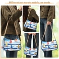 thumbnail image 4 of FORMRS Womens Shoulder Bag with Chain Strap Clutch Purse Cute Tote Handbag, Orange Sailboats, 4 of 7