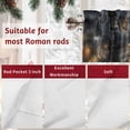thumbnail image 7 of Christmas Valances for Windows, 54 x 18in, Cartoon Gnome Elf Forest Snow Ornaments Evergreen Rod Pocket Kitchen Valance Curtain Light Filtering Window Treatments for Living Room Bedroom, 1 Panel, 7 of 7