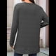 thumbnail image 5 of Camiseta Holgada de Larga con Cuello Redondo y Estampado Geométrico de Jacquard para Mujer, Ropa de Invierno 2025 Gris Oscuro L, 5 of 10
