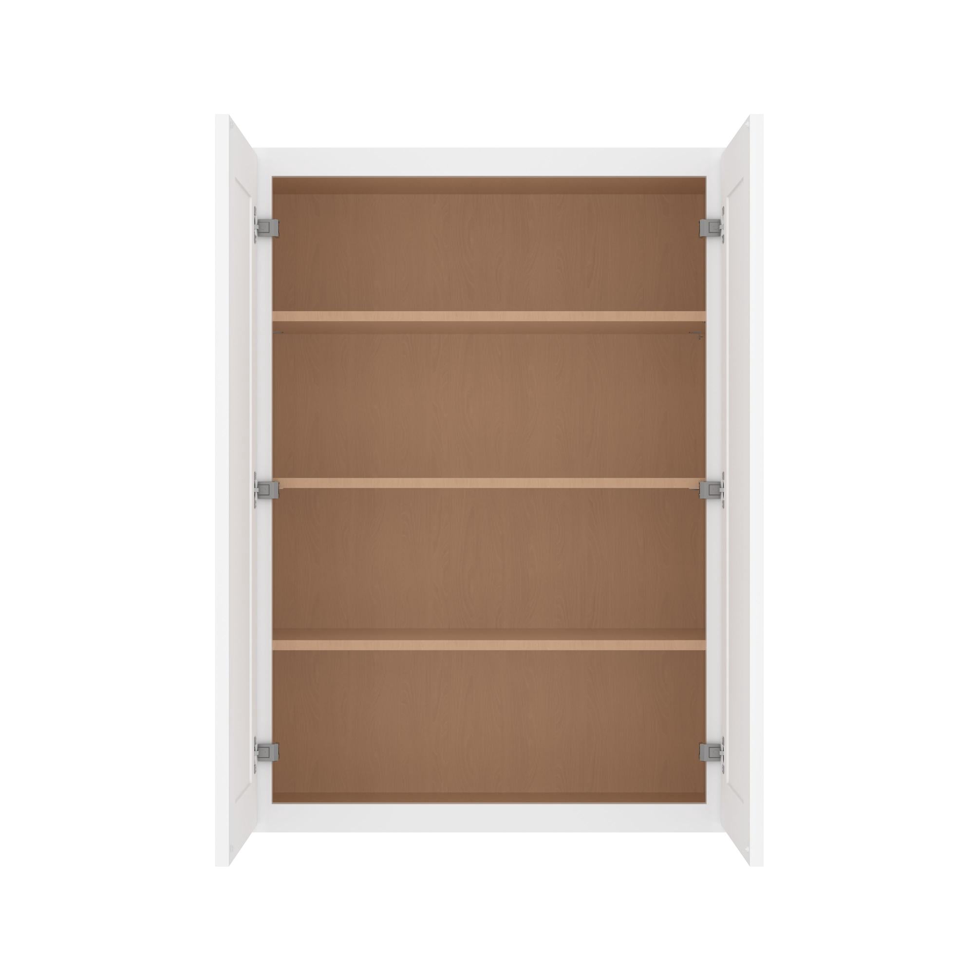Furinno Shaker 2 Doors 3 Shelves Wall Kitchen Cabinet, Ready to Assemble, 12 D x 30 W x 42 H, White