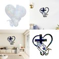 thumbnail image 1 of Elegante Decoración de Pared En Forma de Corazón | Arte de Pared de Silicona con Símbolo de Manos Abrazadas | Diseño Holográfico para Armar | 1 Unidad, 1 of 6