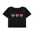 thumbnail image 1 of Top corto suelto para mujer, ropa deportiva de verano, Top sencillo de manga corta para ir de compras M, 1 of 7