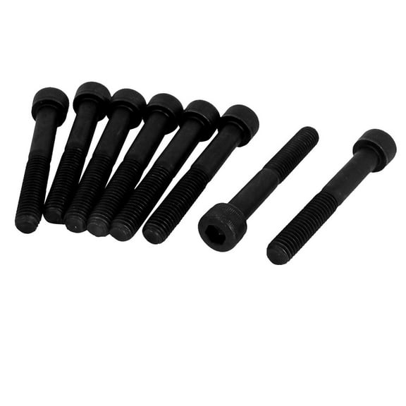 Unique Bargains M8 x 55mm 12.9 Alloy Steel Hex Socket Head Cap Screws Bolts Black 8pcs