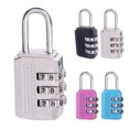 thumbnail image 3 of 3 Digit Combination Password Lock Digit combination Zinc Alloy Security Lock Suitcase Luggage Coded Lock Cabinet Locker Padlock, 3 of 7