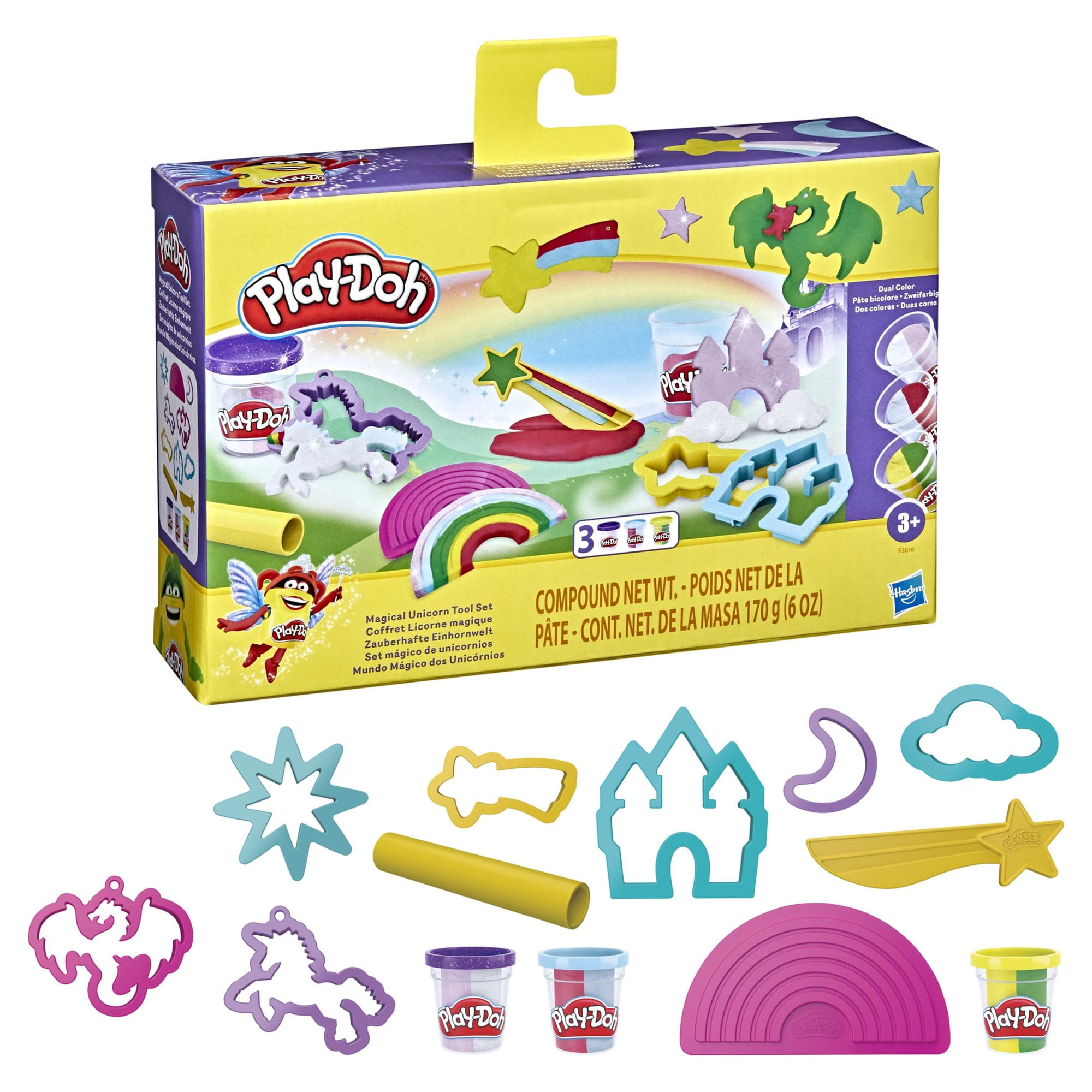 Play-Doh Magical Stylin' Unicorn Play Dough Set - 13 Color (5