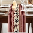 thumbnail image 3 of Table Runners 48 Inches Long Dress Scarves, Red Beige Boho Farmhouse Kitchen/Dining Table Runner, Short Coffee Tablerunners, Vintage Abstract Art Ethnic Tribe 13x48 Inch, 3 of 9