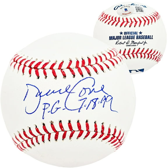 David Cone Autographed Official MLB Baseball New York Yankees "PG 7-18-99" Beckett BAS Witness 212201