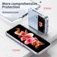 thumbnail image 5 of MonsDirect for 6.7 inch Samsung Galaxy Z Flip 4 5G 2022 Case, Slim Clear Plating Frame Hard PC Back Shockproof Anti-Scratch Full Coverage Bumper Protective Shell Cover for Galaxy Z Flip 4, Clear, 5 of 7