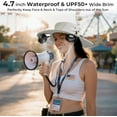 thumbnail image 4 of USB Charging Fan Hat,2-in-1 Hands-free Hat Fan with Detachable Neck, UPF 50+ Wide Brim Sun Hat,2600mAh Rechargeable Fishing Essentials for Camping Travel Delivery Outdoor-Black, 4 of 7