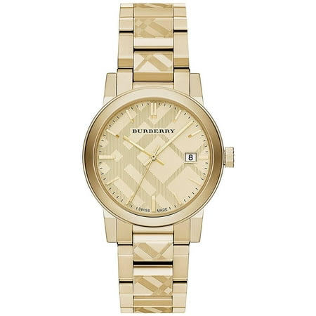 Burberry Unisex Swiss Gold Ion-Plated Stainless Steel Bracelet Watch 38mm