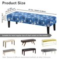 thumbnail image 7 of Whosucclay Blue Dog Paw Bone Print Dining Bench Slipcovers Stretch Bench Protector Kitchen Rectangle Bench Covers for Dining Room, Living Room, Bedroom Washable Bench Chair Slipcovers, 7 of 7