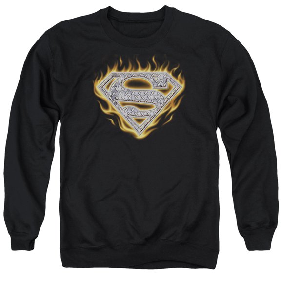 Superman - Steel Fire Shield - Crewneck Sweatshirt - X-Large