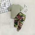 thumbnail image 5 of LYMAYTER 9M-5T Baby Toddler Boys Camouflage Cotton Outfits Infant Summer Short Sleeve T-Shirt Tops Long Pants, 5 of 11