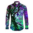 thumbnail image 1 of Camisa de solapa retro para hombre, ropa de calle de manga larga con botones para uso diario, ropa de hombre de diseñador de moda, informal, transpirable, 1 of 6